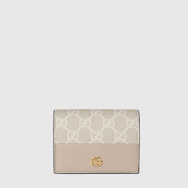 구찌 여성 GG 마몽 바이컬러 미니 지갑 - Gucci Womens GG Marmont B… - 1