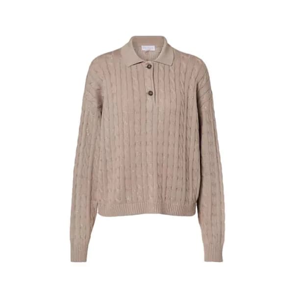 브루넬로쿠치넬리 여성 폴로 스웨터 - Brunello Cucinelli Womens Polo Sweater - brc16446x