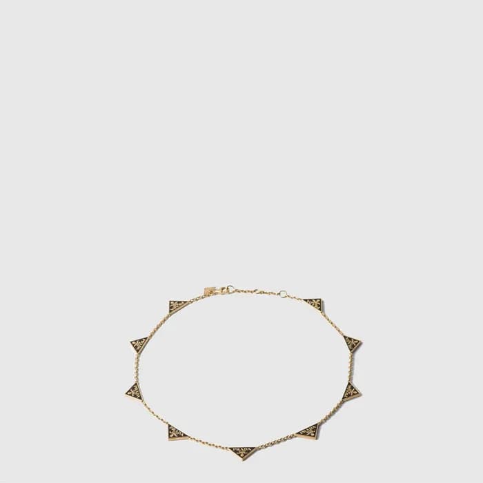 프라다 여성 에나멜 메탈 네크리스 - Prada Womens Enamel Metal Necklace - acc10303x - 1