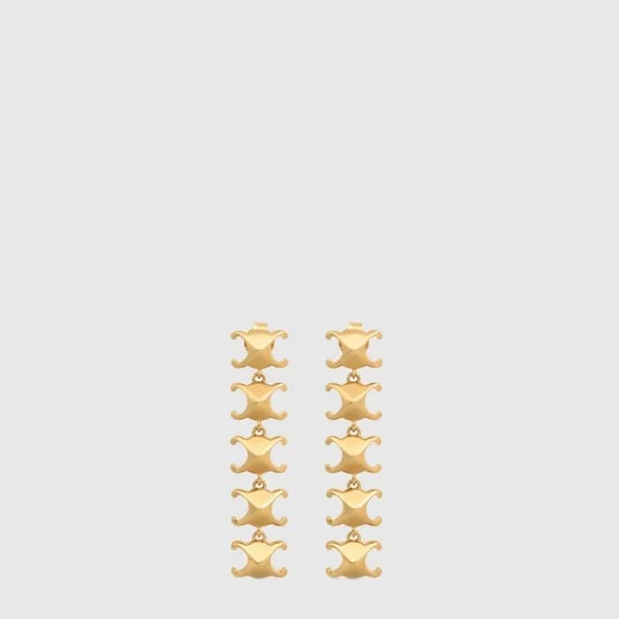 셀린느 여성 트리옹프 스터드 롱 이어링 - Celine Womens Triomphe Studded Long Earring - acc10488x - 1