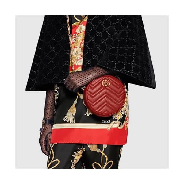 Gucci GG Marmont Mini Round Women Shoulder Bag,18.… - 1