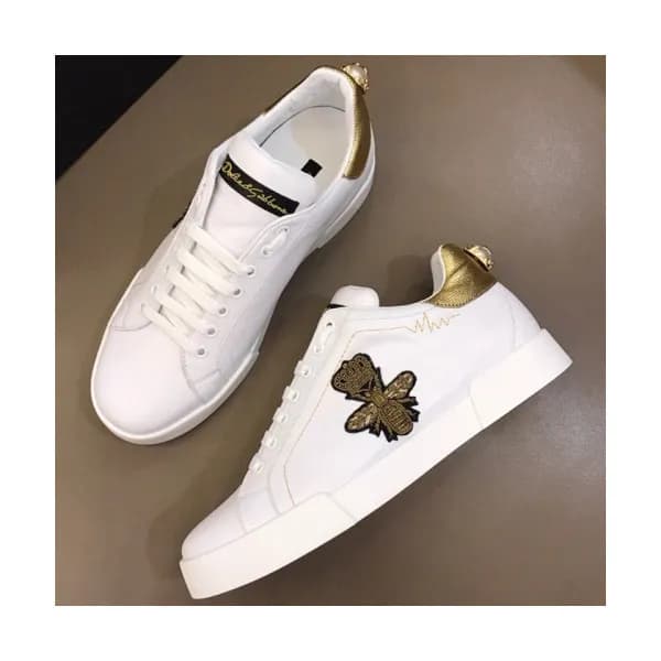 DOLCE&GABBANA 2018 MENS PEARL LEATHER SKEAKERS - 돌… - 1