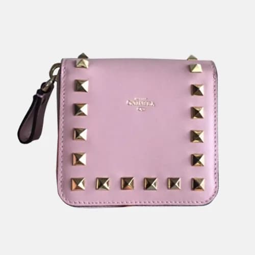 Valentino 2018 Rockstud Leather Zippy Coin Purse -… - 1