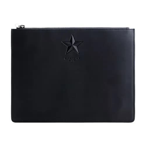 Givenchy Leather Black Star Clutch Bag,30.5cm - 지방… - 1