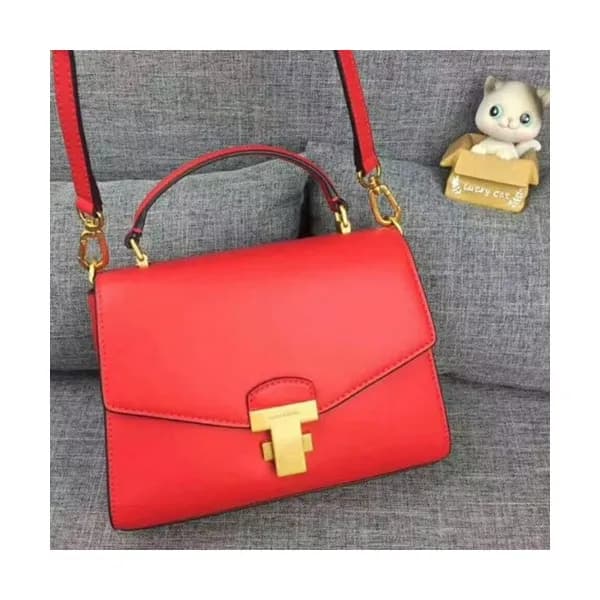 Tory Burch Leather Red Juliette Color Block Small … - 1