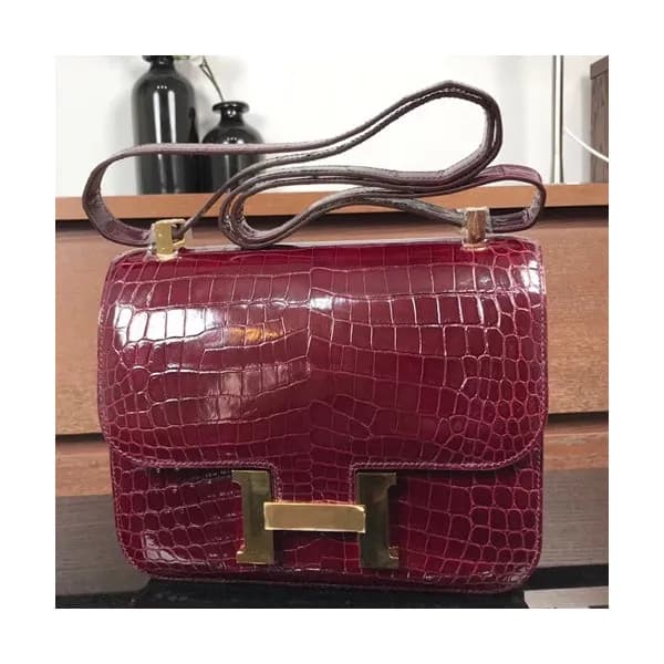 Hermes Constance Crocodile Leather Shoulder Bag,24… - 1