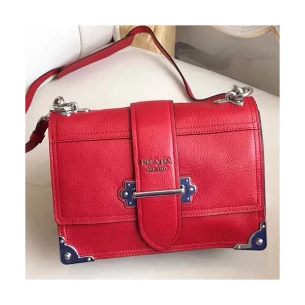 Prada Cahier Leather Shoulder Bag,24cm - 프라다 카이에 레… - 1