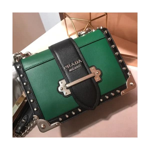 Prada Cahier Leather Shoulder Bag,20cm - 프라다 카이에 레… - 1