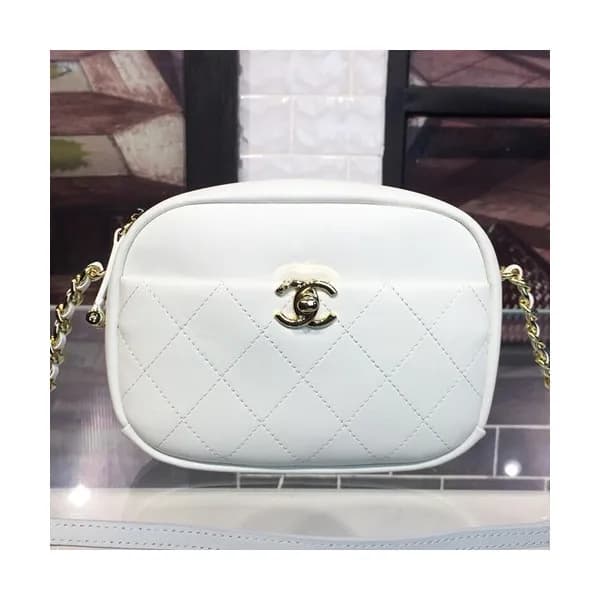 Chanel Chain Leather Camera Bag, 19CM - 샤넬 체인 레더 카… - 1