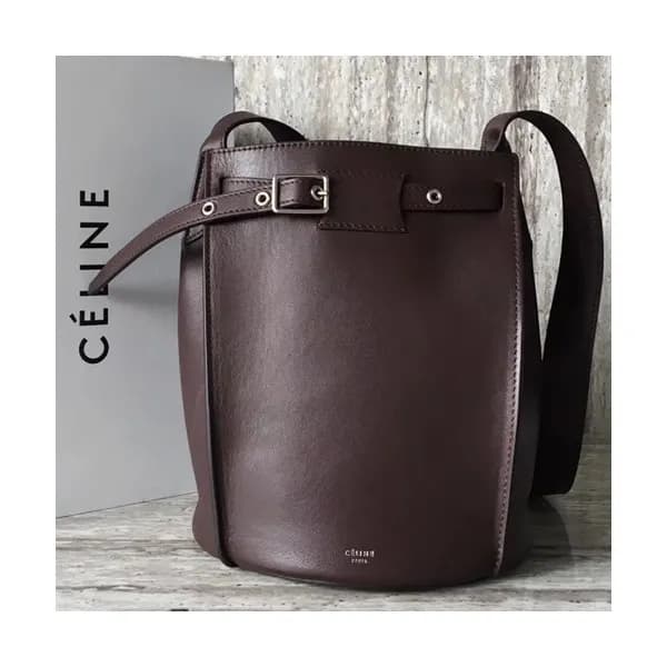 Celine Leather Bigbag Bucket Shoulder Bag,25CM - 셀… - 1