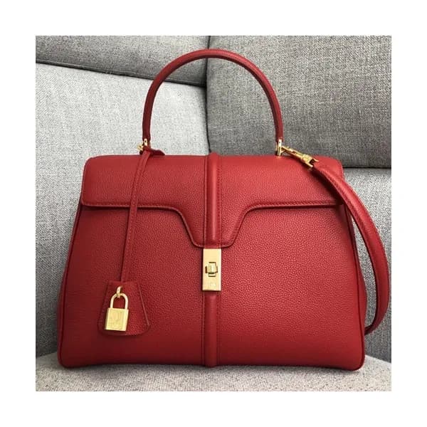 Celine 16 Leather Medium Tote Shoulder Bag,32CM - … - 1