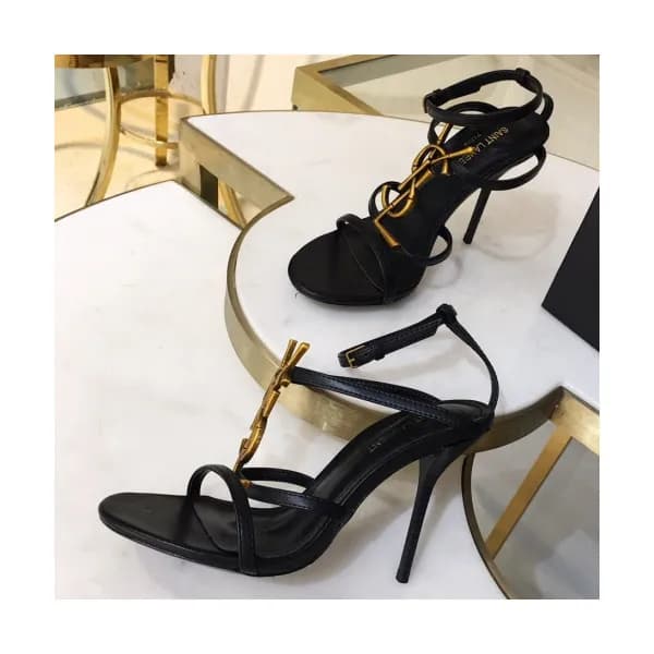 Saint Laurent 2019 Womens Metal Logo Strap High-he… - 1