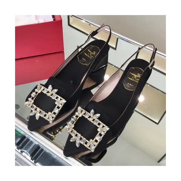 Roger Vivier 2019 Ladies Embellished Strass Logo S… - 1