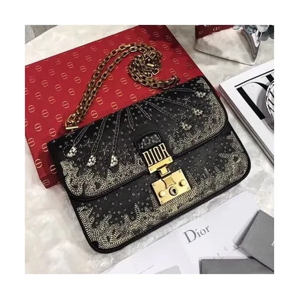 Dior 2019 Addict Leather Chain Shoulder Bag ,24CM … - 1