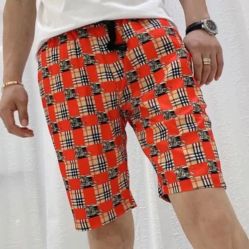 Hermes 2019 Mens Logo Crew - Print Half Pants - 에르… - 1