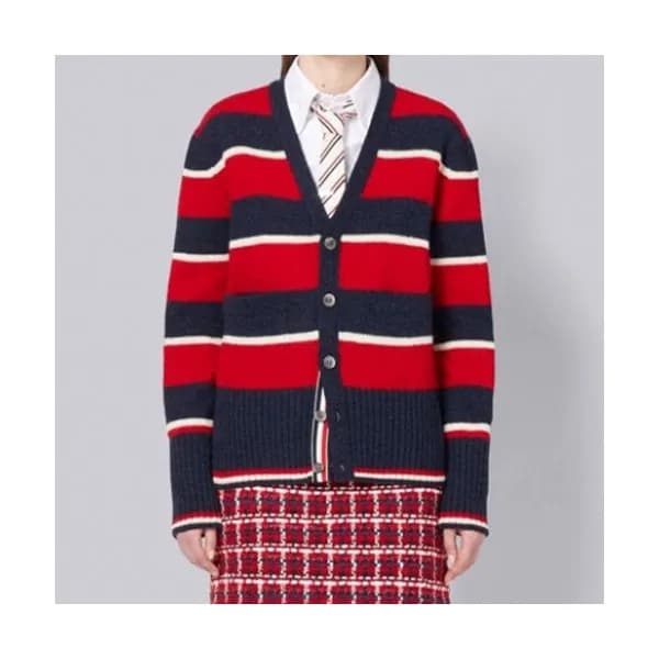 Thom Browne 2019 Womens Strap V-neck Cardigan - 톰브… - 1