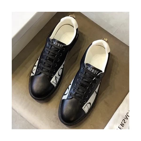 Versace 2019 Mens Leather Sneakers - 베르사체 2019 남성용… - 1