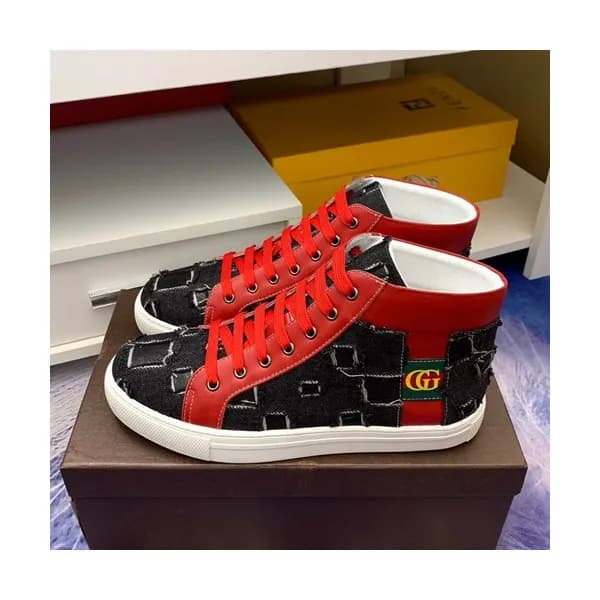 Gucci 2019 Mens Leather & Denim Sneakers - 구찌 2019… - 1