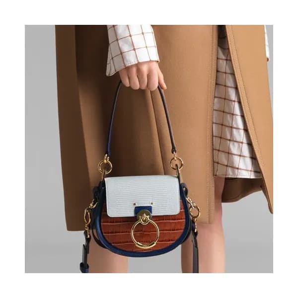 Chole 2019 Tess Leather Shoulder Bag, 20.5cm - 끌로… - 1