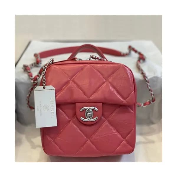 Chanel 2019 Leather Chain Tote Shoulder Cross Bag,… - 1