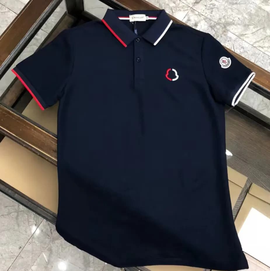 [매장판]Moncler 2023 Mens Logo Cotton Short Sleeved P… - 1