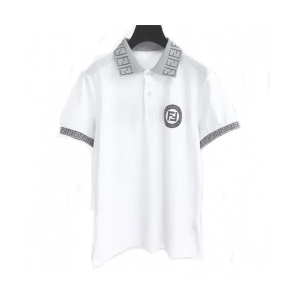 [펜디]Fendi 2020 Mens Logo Casual Cotton Polo Short … - 1