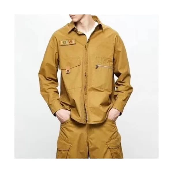 Loewe 2020 Mens Logo Casual Cotton Shirts - 로에베 20… - 1