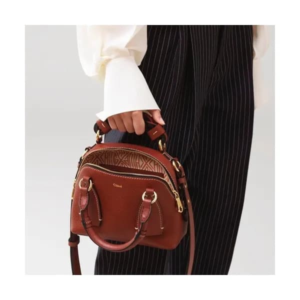 Chole 2020 Daria Leather Tote Shoulder Bag, 22cm -… - 1