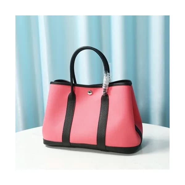 Hermes 2020 Garden Canvas Leather Tote Bag ,30cm -… - 1
