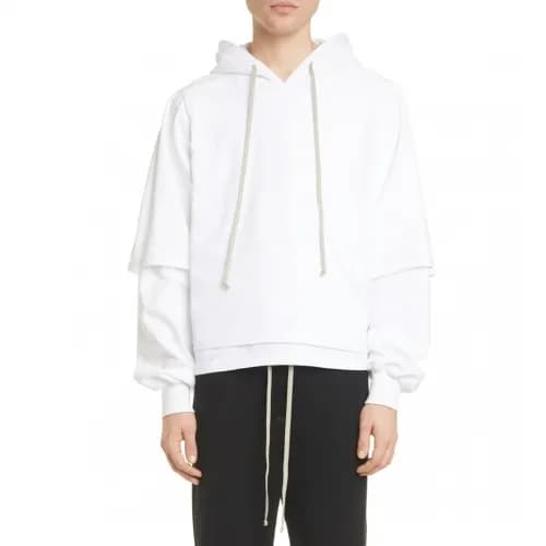Rick Owens Mens Logo Cotton Zip-up Hooded - 릭오웬스 남… - 1