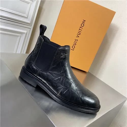 Louis Vuitton 2021 Men's Leather Ankle Boots -… - 1