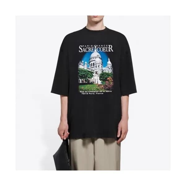 [발렌시아가]Balenciaga 2021 Mm/Wm Logo Cotton Short Sle… - 1