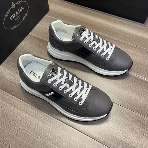 Prada 2021 Men's Leather Sneakers - 프라다 2021 남… - 1