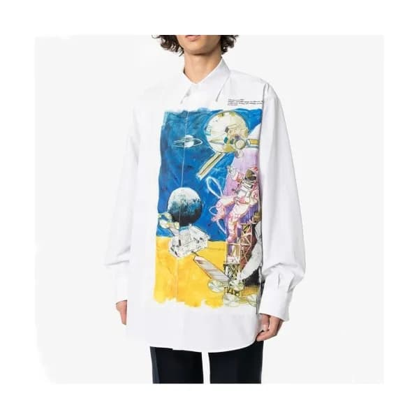 Valentino 2021 Mens Logo Casual Cotton Shirts - 발렌… - 1