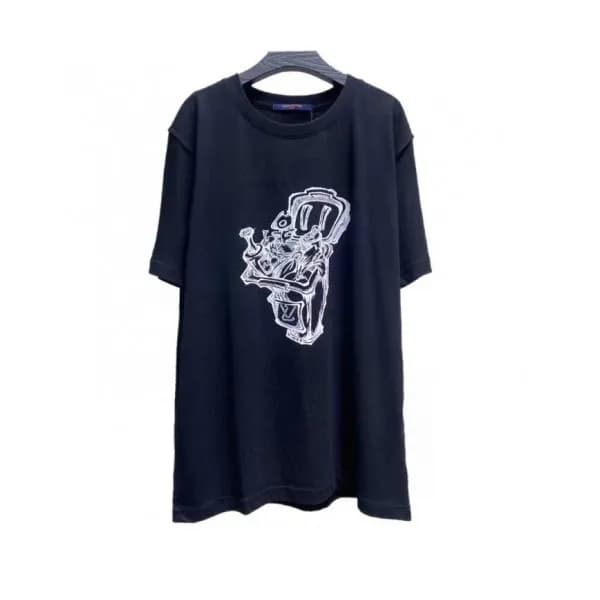 Louis vuitton Mm/Wm Logo Short Sleeved Tshirts Bl… - 1