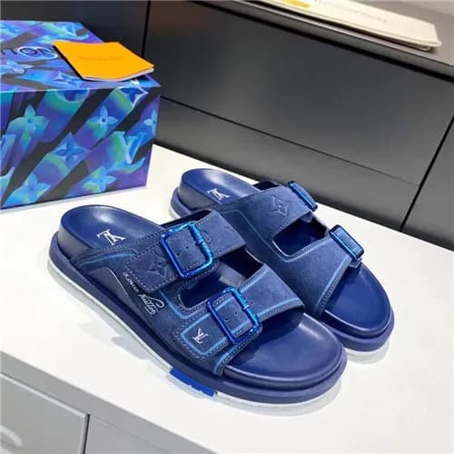 Louis Vuitton 2021 Men's Leather Slipper,LOUS2… - 1