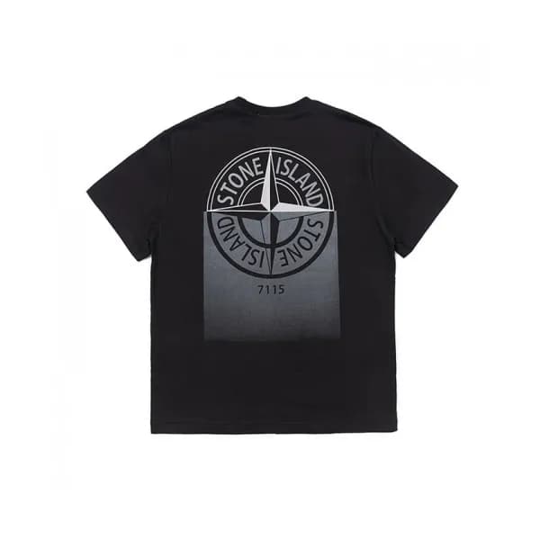 Stone Island Mens Crew-neck Cotton Short Sleeved … - 1