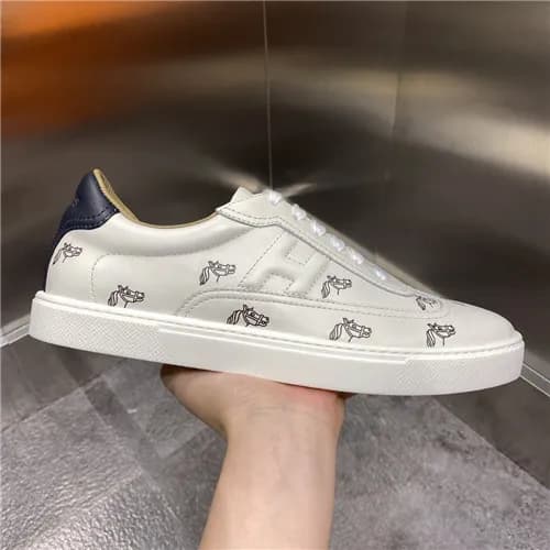 Hermes 2021 Men's Leather Sneakers,HERS0482 - … - 1