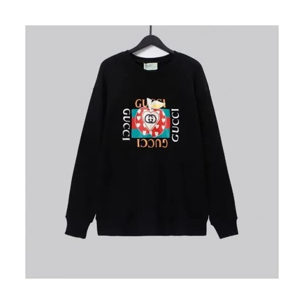 Gucci Mm/Wm Logo Crew-neck Cotton Tshirts Black … - 1