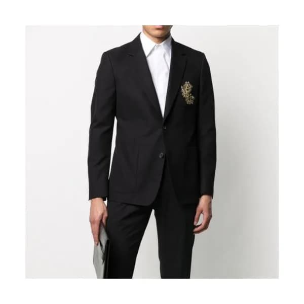 Alexander McQueen Mens V-neck Cotton Suit Jackets… - 1