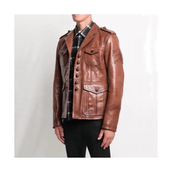 [1:1]Saint Laurent Mens Classic Leather Jackets B… - 1