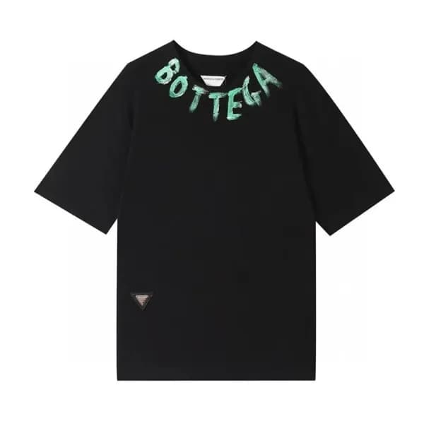 보테가 남성 크루넥 블랙 반팔티 - Mens Black Tshirts - bot0240x - 1