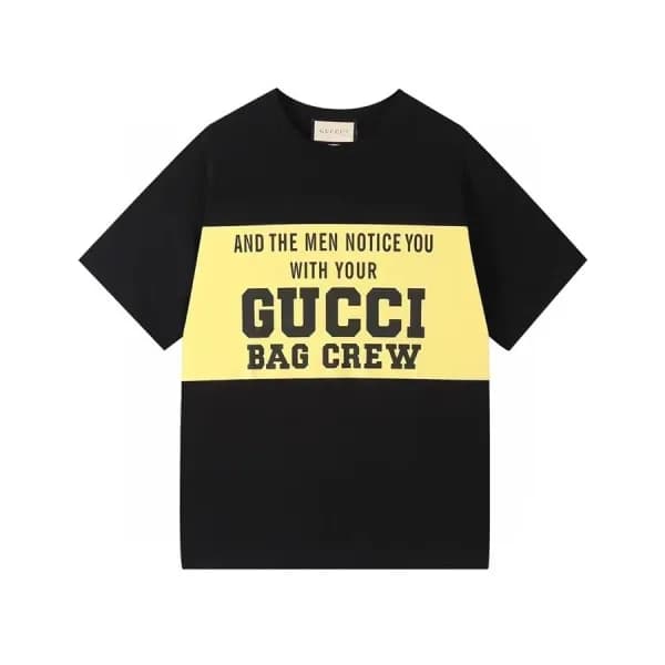 구찌 남성 크루넥 블랙 반팔티 - Mens Black Tshirts - guc04706x - 1