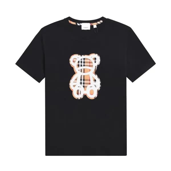 버버리 남성 크루넥 블랙 반팔티 - Mens Black Tshirts - Bur04278x - 1