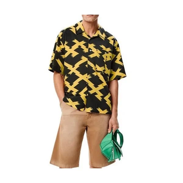 로에베 남성 이니셜 블랙 반팔티 - Mens Black Tshirts - loe0594x - 1