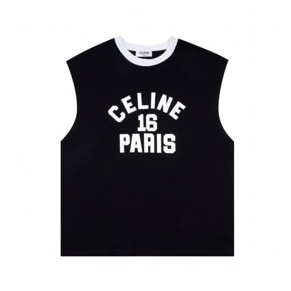 셀린느 남성 크루넥 블랙 나시 - Mens White Tshirts - cel0263x