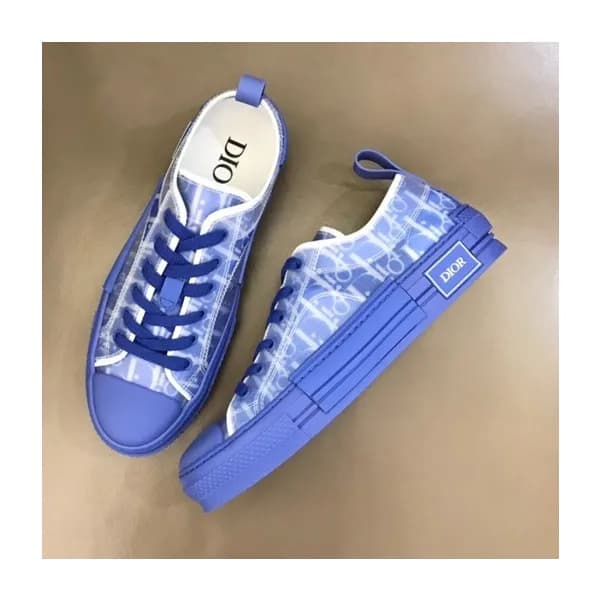 디올 남/녀 오블리크 Galaxy 블루 스니커즈 - Unisex Blue Sneakers … - 1