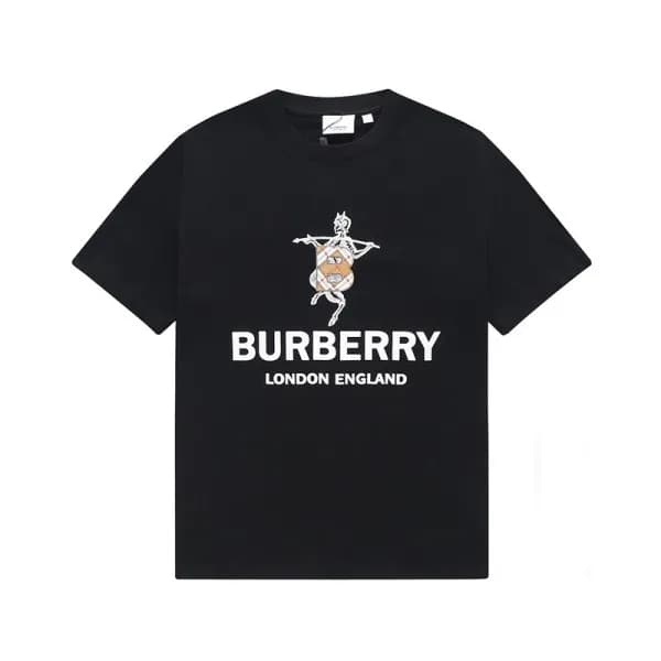버버리 남성 블랙 크루넥 반팔티 - Mens Black Tshirts - Bur04464x - 1