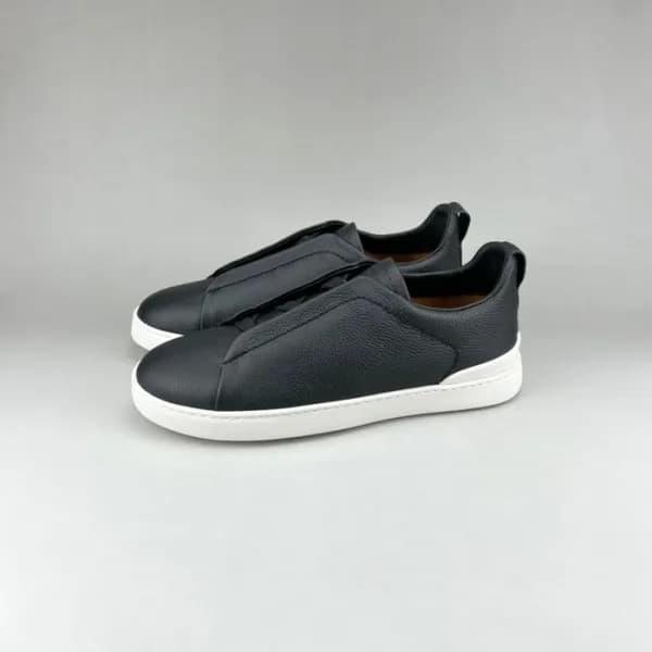 제냐 남성 이니셜 블랙 스니커즈 - Mens Black Sneakers - zeg0387x - 1