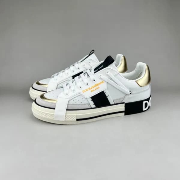 돌체앤가바나 남성 클래식 화이트 스니커즈 - Mens White Sneakers - dol… - 1